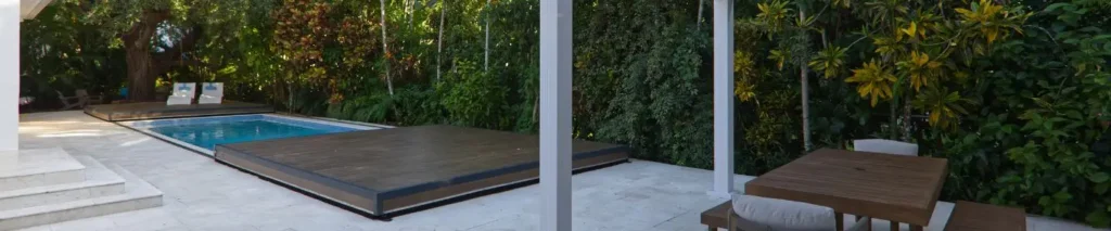 S-LIDE - Sliding Deck Pool Cover - Optimizing space in a Miami Backyard